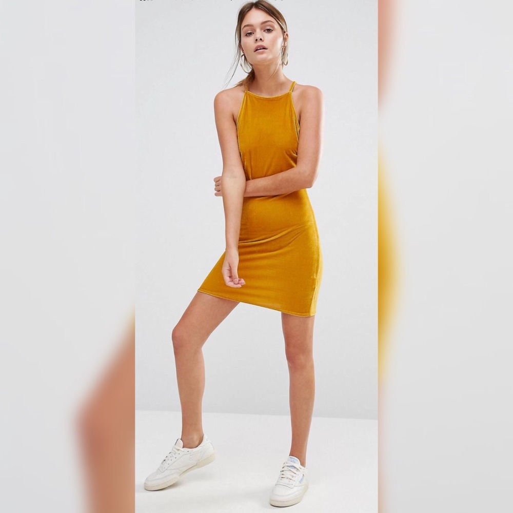 ASOS Missguided Velvet Mini Bodycon Dress